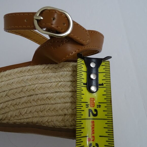 Time And Tru Brown Braided Wedge Espadrille Platform Sandals Women Size 6 - Picture 8 of 8